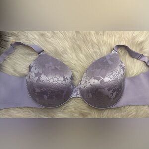 Soma Bra Size 36D‎ Vanishing Back Full Coverage lace Purple Underwire